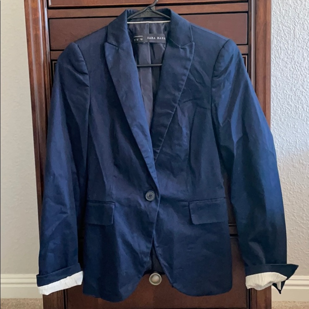 Zara Basic Navy Blazer